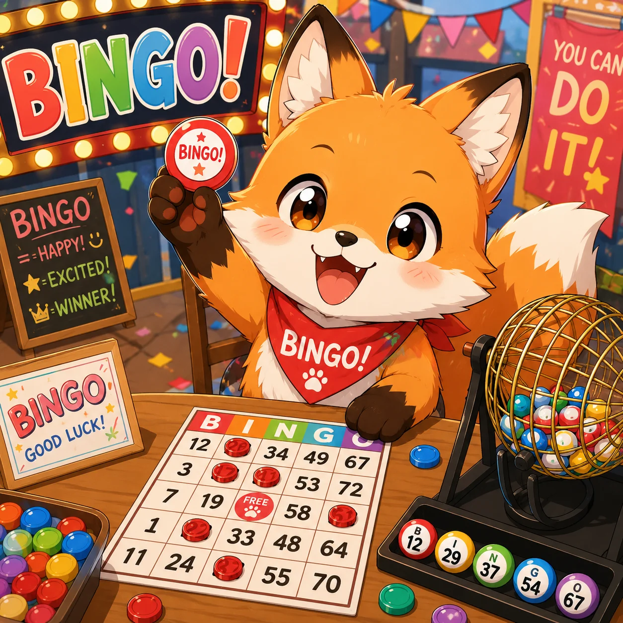 Cartoon bingo graphic
